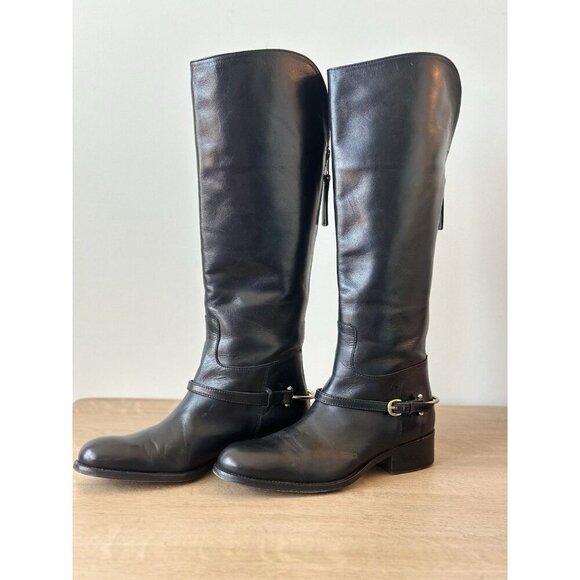 Johnston & Murphy Shoes - Johnston and Murphy Women's 7.5 Boots Leather High Black Riding